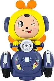 Honey Bee Vehicle Toy - Electric Cartoon Honey Bee | Electric Cartoon Honey Bee Car | Play Music Dazzling Light Automatic Driving Toy cá | Kids Honey Bee Vehicles Toys for Birthday