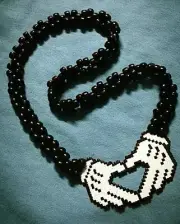 NEW PLUR HANDS Kandi Perler Necklace EDM EDC Fest Rave Dance ￼