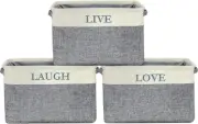 Sorbus Fabric Storage Cubes 15 Inch - Big Sturdy Collapsible Bins with Dual Hand