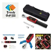 High-Precision 3/8-inch Digital Torque Wrench with Vibration Alerts, 44.3 Ft-lbs