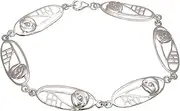 [Scottish Jewellery Shop] Sterling Silver Charles Rennie Mackintosh Bracelet & Gift Box