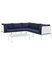 Modway Harmony 6-Piece Sunbrella Outdoor Patio Sectional Sofa Set