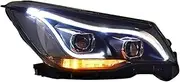 Headlight Assembly Compatible With Subaru Forester 2014-2016 LED Daytime Running Light Turn Signal Xenon Low Beam(No Lamp)