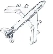 [Generic] Fashionable and minimalist mini airplane brooch men's chest flower suit jacket collar needle