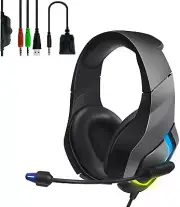 Gaming Headset with Microphone Compatible With PS4 Xbox One PS5 Controller