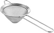 Fine Mesh Strainer, Stainless Steel Bartender Cocktail Filter Conical Kitchen Tea Colander for Bar, Home and Restaurant (Silver)