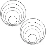 10pcs Dream Catcher Accessories Hanging Rings Macrame Accessories Rings Craft Macrame Hoops Wire Hoops for Crafting Dreamcatcher Round Wreath Decor Diameter Kit Silver