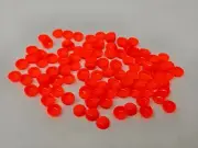 144 VTG Zims 8mm Red Half Round Plastic Paste-On Eyes Noses Amigurumi Craft Doll