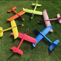 在飛比找松果購物優惠-超夯48cm 手拋飛機 材質超輕 親子互動飛機玩具 epp泡