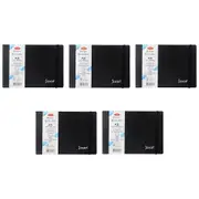 5x Jasart Voyager A5 Watercolour Journal w/ Band Writing Stationery 200GSM Black
