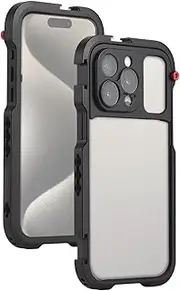 zolyet Portable Phone Cage Mobile Phone Video Rig Handheld Phone Stabilizer with 3 Cold Shoe Mou Replaceme for 15 Pro Max Video Phone Cage Only