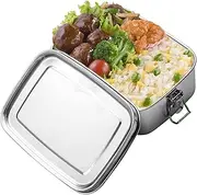 Stainless Steel Lunch Box, 1200 ml bentou Lunch Box, Metal Lunch Box for Adults and Kids, bentou Safe for Freezer, Stainless Steel Food Containers with Lids, bpa-frees, Large Capacity