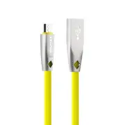 CL-96 USB to Micro USB Portable TPE + Aluminum Alloy Data Cable, 2A, Length: 1m(Yellow)