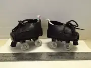 Build A Bear Black Shoes with Roller Skates Black NEW