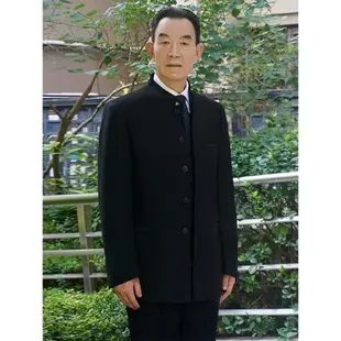 立領男士外套婚禮西服爸爸中山裝