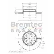Bremtec Euro-Line GeoZinc Coated Brake Rotor - BDR17770EL