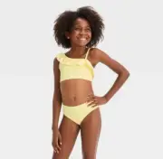 Girls’ Sassy In Seersucker Bikini Set - Cat & Jack - Yellow M (8)