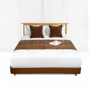 SOGA 70cm Chocolate Bed Wabi-sabi Elegant Japanese Style for Bed,Set of 3