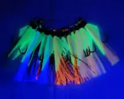 16 X Assorted Colours Luminous DIY Whiting Bream Long Shank(6#) Flasher Rigs