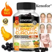 Turmeric Curcumin with Bioperine 1500mg High Absorption Triple Strength Capsules