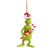 Grinch, The - Grinch With Candy Cane Christmas Ornament