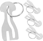 [jojofuny] 4Pcs Trolley Tokens Keychain Practical Shopping Cart Key Ring Lightweight Portable Coin Key Buckle for Supermarket Carts Easy to Carry Shopping Token