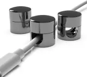 Cable Anchors for Desk Organization Gun Metal | Premium Aluminum Cord Organizers