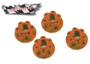 Yeah Racing 4mm Aluminum Serrated Wheel Lock Nut (4) (Orange) YEA-YA-0448OR
