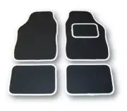 FORD CAPRI (1984-1997) UNIVERSAL Car Floor Mats Black & White Trim