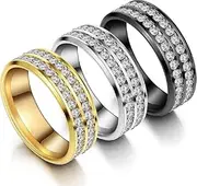 [Generic] 3 Pcs Men's Tie Ring Tie Clasp Necktie Ring for Neck Ties Solid Tie Tacks Accessories for Wedding Jewelry Gift