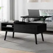 2-in-1 ALFORDSON Coffee Table Lift Up Hidden Storage Black