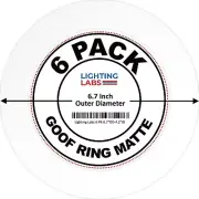 6 Pack Matte White Goof Trim Ring for 4 inch Recessed Can Lighting Down Light