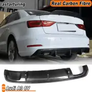 Fit For Audi A3 Standard Bumper 2014-2016 REAL Carbon Rear Diffuser Spoiler Lip (for: Audi)