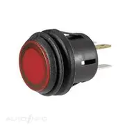 Narva Push/Pull Switch With Waterproof Boot and LED - Red