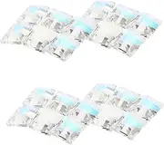 BESTYASH 30pcs Clear Crystal Flatback Rhinestones Nail Art Dazzling Sugarcut Design for Stunning Nail Decorations Ultra Transparent Shine for Everyday Wear Parties Weddings