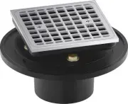 22673-CP Clearflo square brass tile-in shower drain