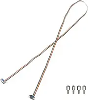 uxcell IDC Rainbow Wire Flat Ribbon Cable DB9 Male to DB9 Female 59 Inch Length 2.54mm Pitch Breadboard Jumper Wires for Electronic Projects