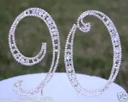 Large Rhinestone Silver Crystal Bling Ninety 90 Birthday Number Cake Topper Top