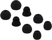 ALXCD Ear Tips Replacement for Beats Flex Wireless Earphones, S/M/L/D 4 Sizes 4 Pairs Soft Silicone Eargel Earbuds Tips, Fit for Beats Flex, 4 Pairs (Black)