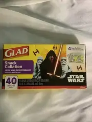 Glad Food Storage Bags- Snack Size Zipper Bags Star Wars 2016 NEW NIB