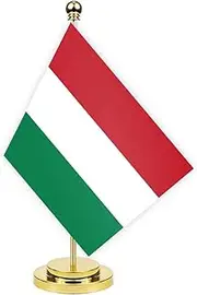 Hungary Desk Flag, 30 cm Large Small Hungary Hungary Banner Outdoor, Tiny Print Decor for Office, Home, Table, Desk, Hungary