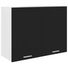 Wooden Kitchen Hanging Cabinet Shelf Storage Cupboard Black 80x31x60cm