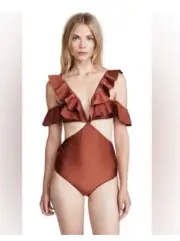 New Women's Zimmerman Cutout One Shoulder One Piece Swimwear Tali 6