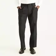 Dockers Men's Classic Fit Pleated Black Pants 38 x 32 NWT