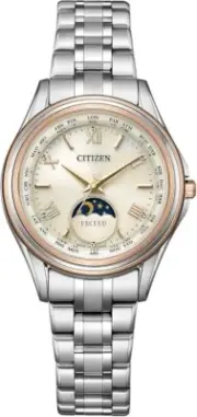 CITIZEN EXCEED EE1016-66A 29.2mm Titanium Eco-Drive Radio Solar Watch Ivory NEW