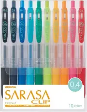 Zebra Gel Ballpoint Pen Sarasa Clip 0.4 10 colors JJS15-10CA From From Japan F/S