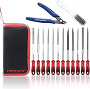Small File Set, Needle Diamond Files 14PCS, 6 Steel Files & 6pcs Jewlers Files for Precision Metal File Work, Wood, Jewelry, Model, DIY and Nearly All Uses. Free Bonus: Cutter