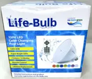 Life-Bulb 120V LED Color Changing Pool Light Bulb & Remote ~ 7 Colors, 14 Modes