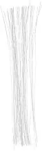 SUPVOX 50 Pcs 24 Gauge White Floral Wire Stems for Handmade Artificial Flower Arrangement and DIY Crafts, 16 Inch Iron Wire Wrapped in Paper, Flexible Easy to Shape
