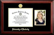 NCAA Kentucky Wildcats Unisex University of Kentucky 11 x 8.5 Inches Gold Embossed Diploma Frame with 5 x 7 Inches Portrait Gold Embossed Diploma Frame with 5 x 7 Inches Portrait Brown One Size